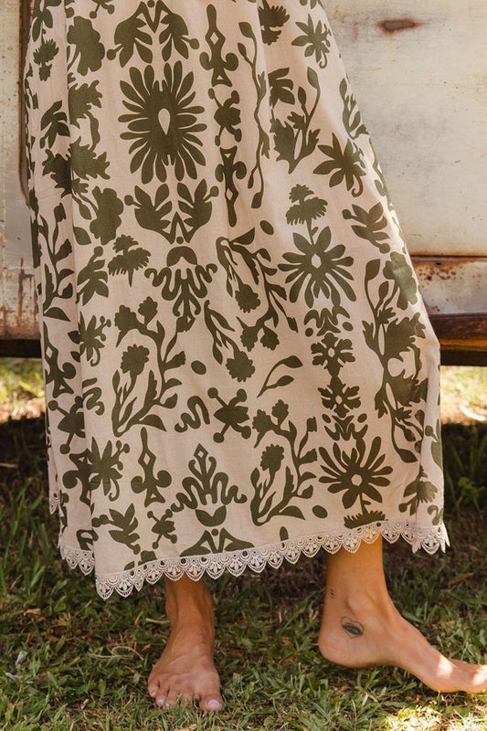 Monsoon Dress Cedar Print