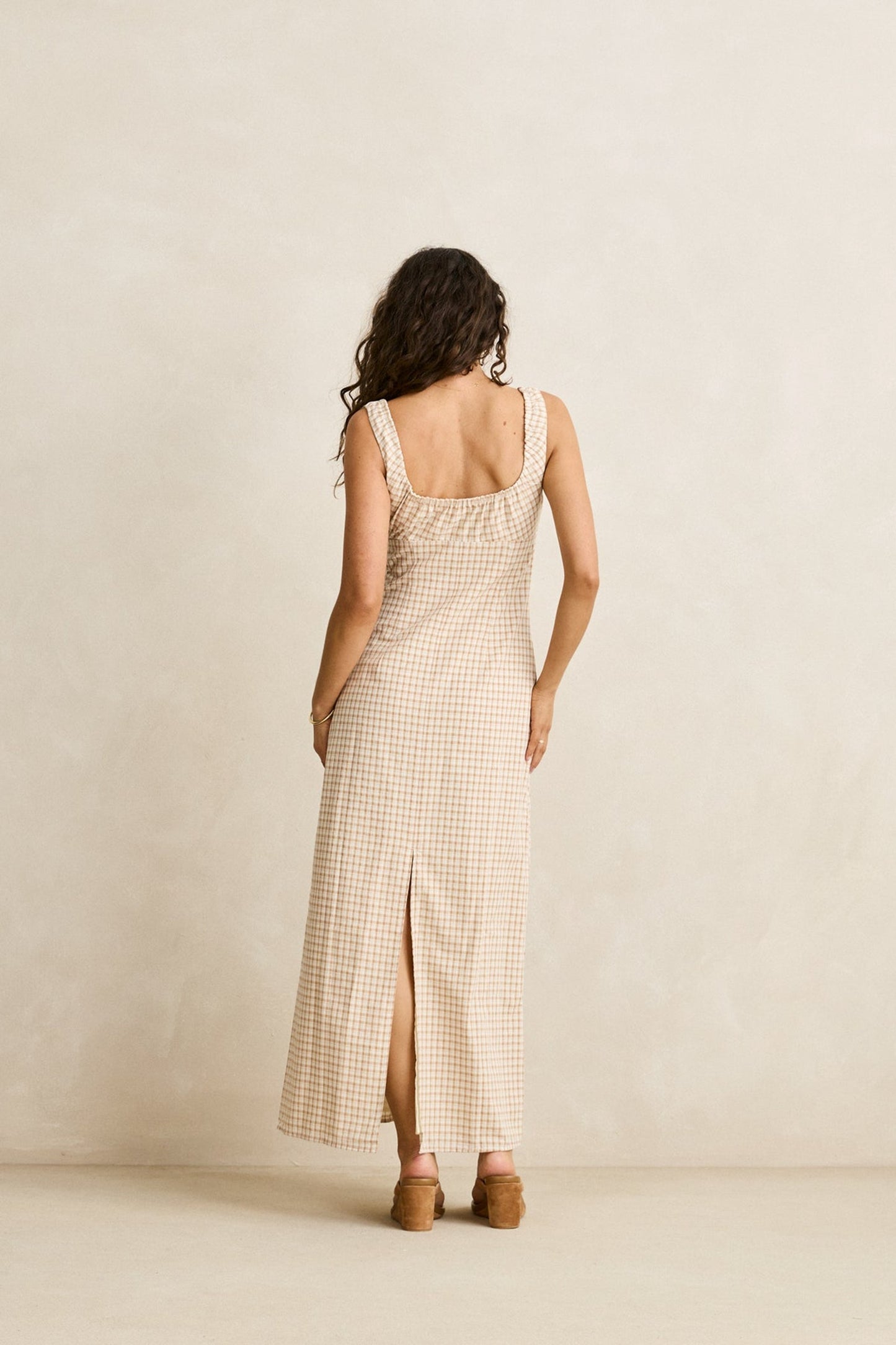 London Check Maxi Dress