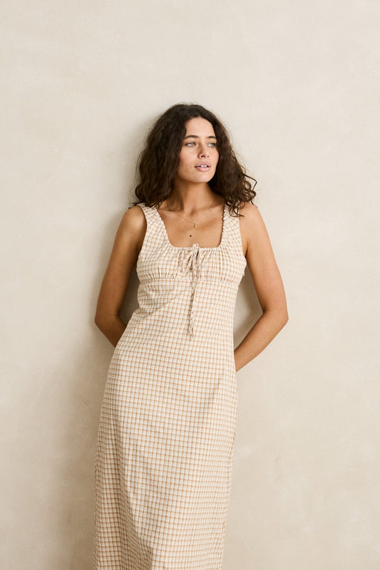 London Check Maxi Dress