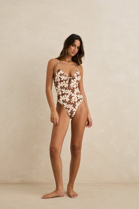 Melia Floral Tie Front One Piece