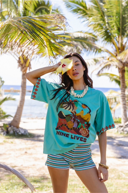 Silver Sun Tee in Nautical