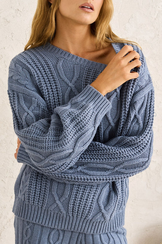 Stanley Cable Knit Slate