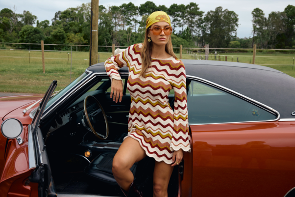 Amara dress in Maplewood