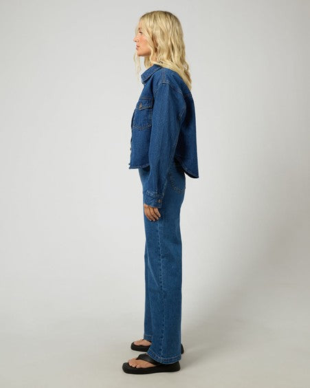 Banks Crop Jacket in Heritage Blue