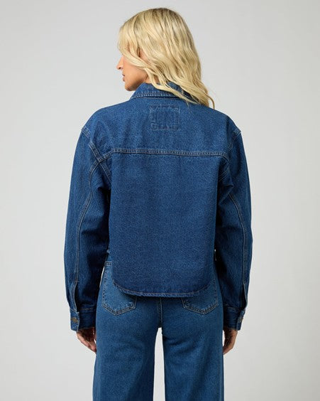 Banks Crop Jacket in Heritage Blue