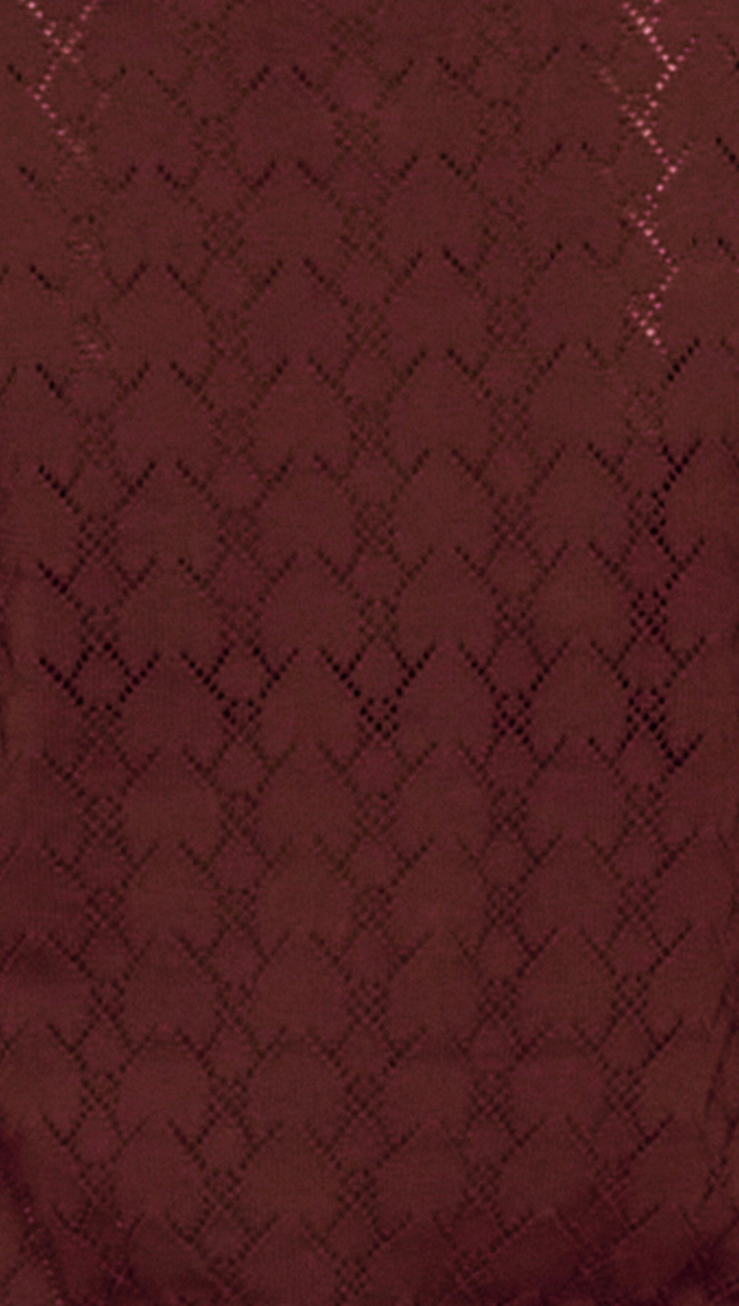 Brown Scallop Edge Knitted Calla Tee