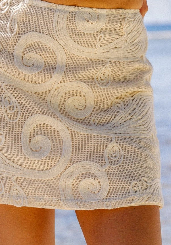 Capri Mini Skirt -Ivory  RESTOCK