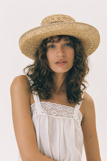 Lawson Boater - Raffia