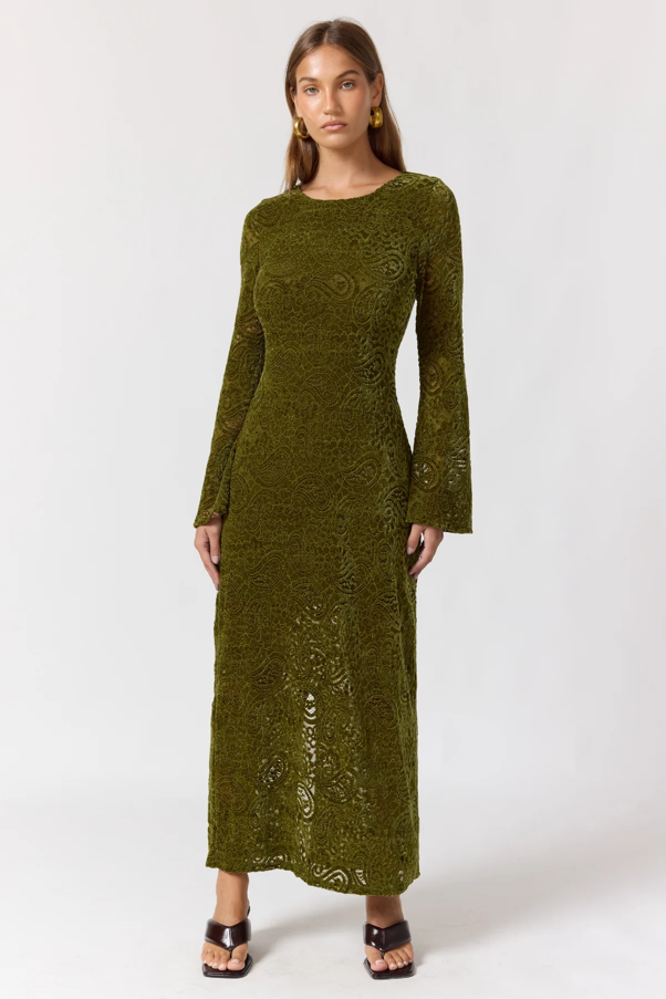 Eloise maxi dress in Agave