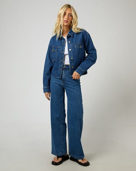 Banks Crop Jacket in Heritage Blue