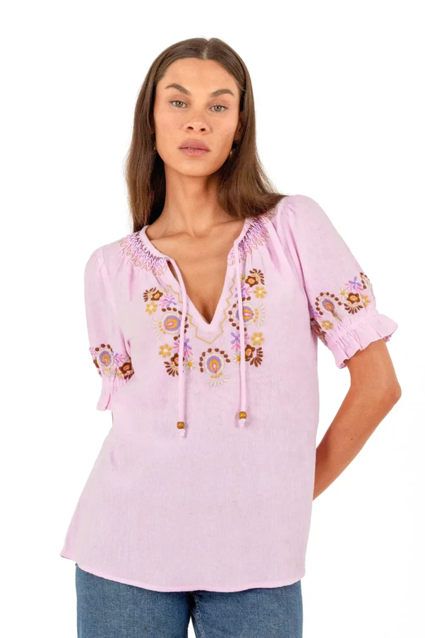 Bella Blouse - Petal