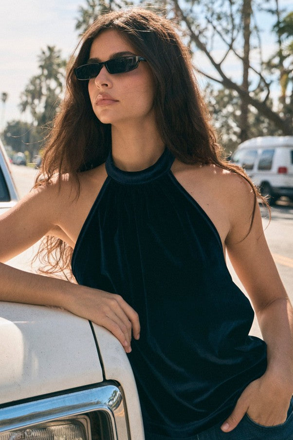 Cameo Halter Top Velvet
