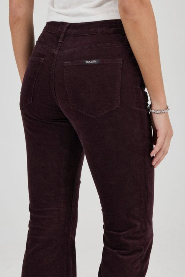 Downtown Flare Velvet Dark Cherry