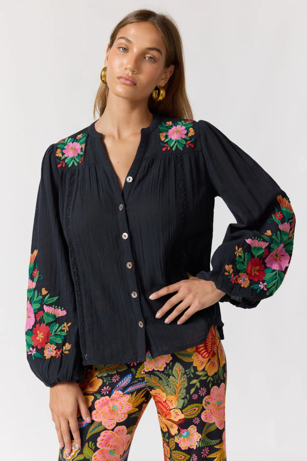 Clover blouse in Noche - PRE ORDER