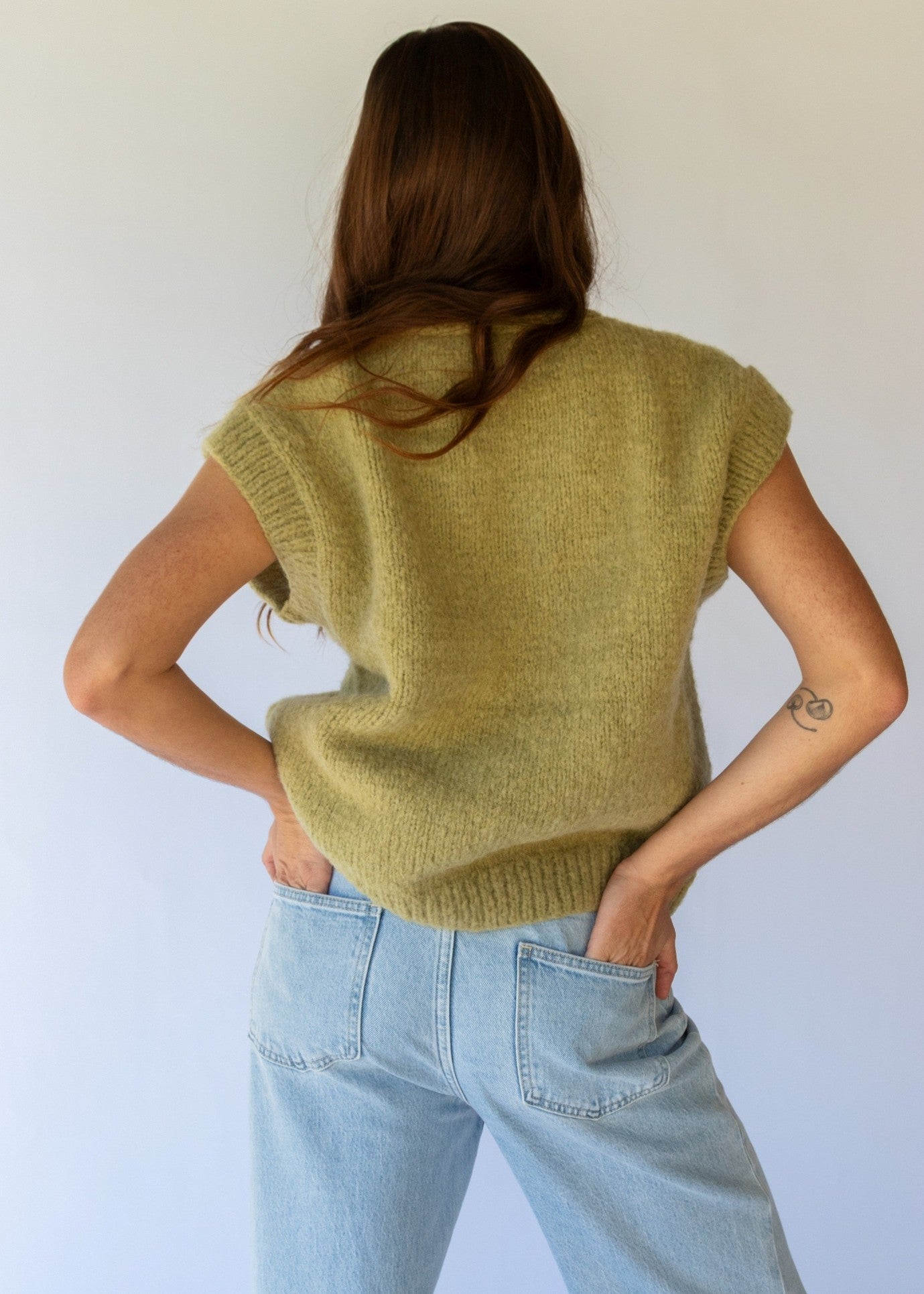 Button Vest - HARVEST GREEN