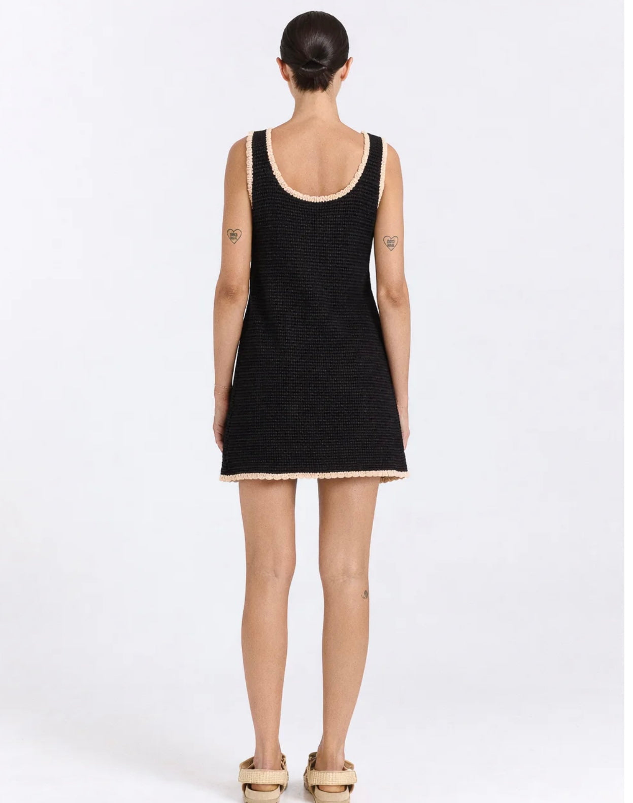 Palm Beach U Crochet Knit Dress - Black