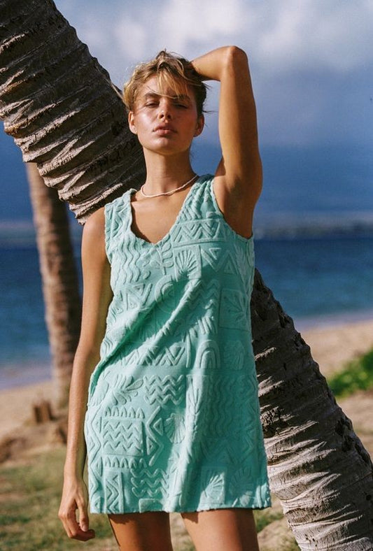 Mai Tai V Tunic Dress in Mint