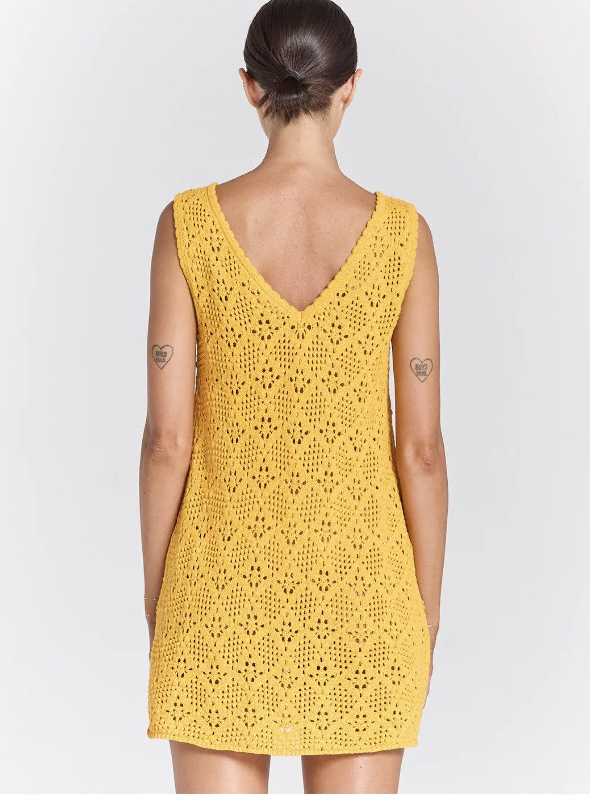 Messina V Crochet Dress - Marigold