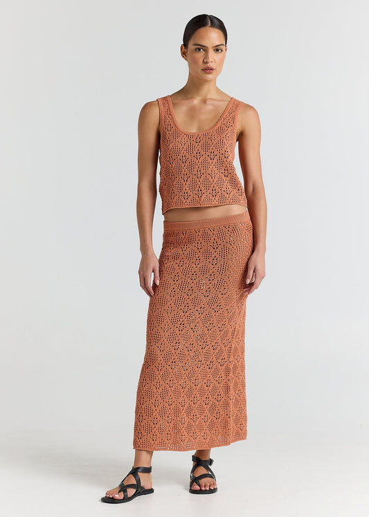 Messina Knit Skirt - Amber