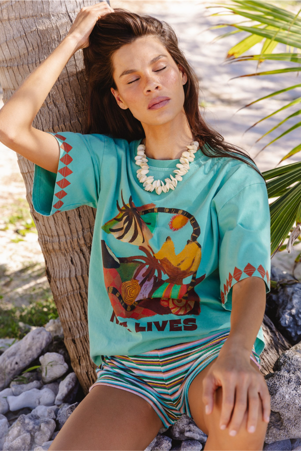 Silver Sun Tee in Nautical