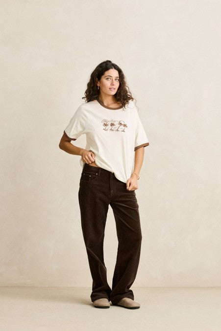 Palma Printed Tee Brown