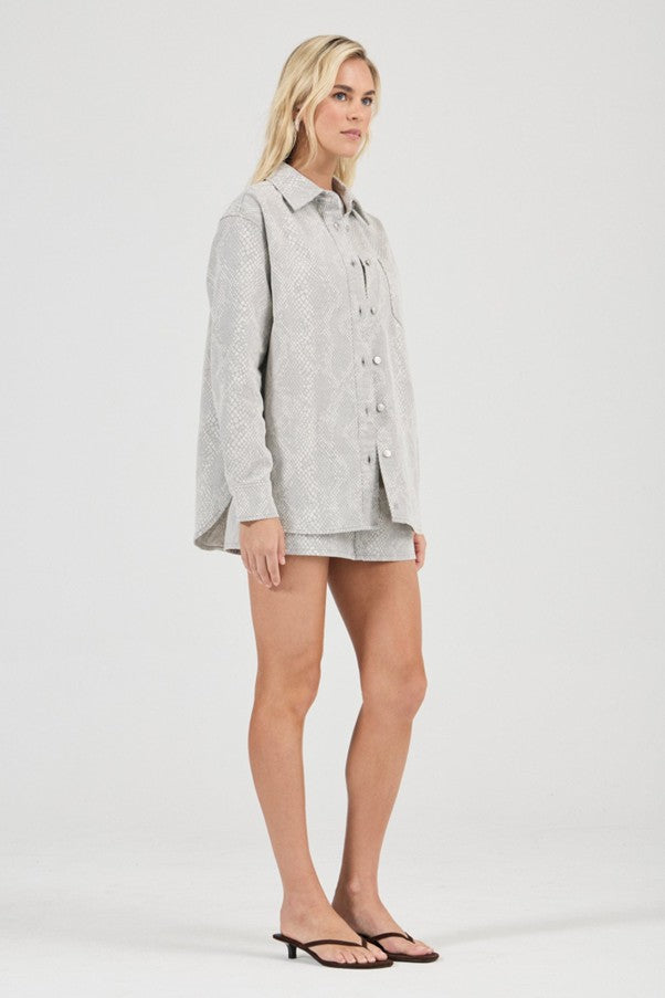 90's Relaxed Mini Skirt Python