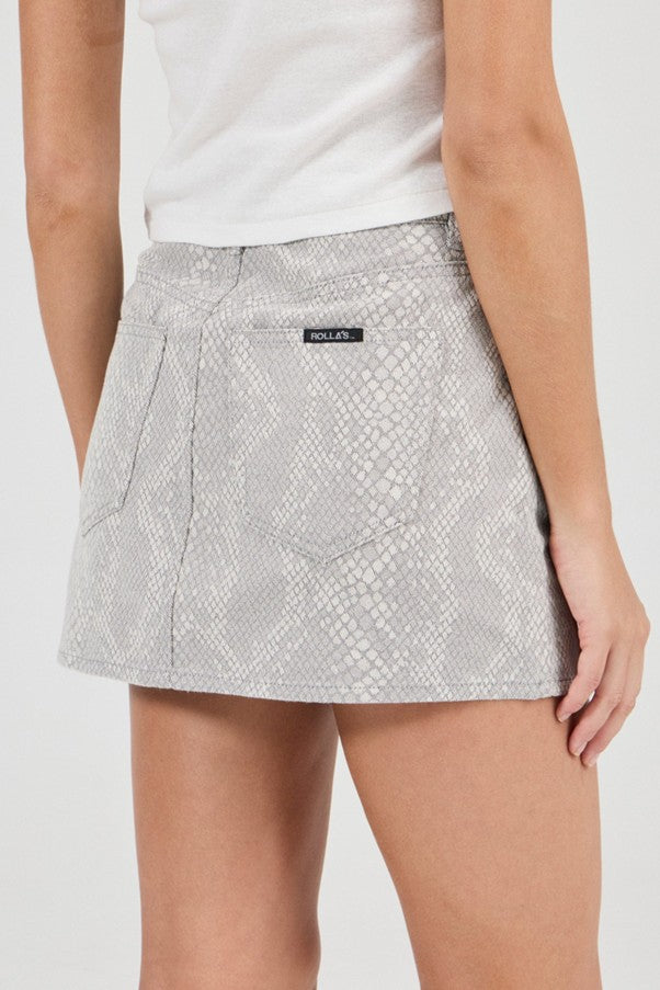 90's Relaxed Mini Skirt Python