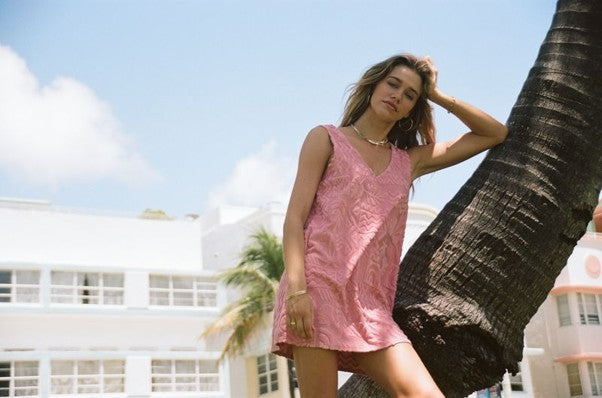 Mai Tai V Tunic Towelling Dress - Rose