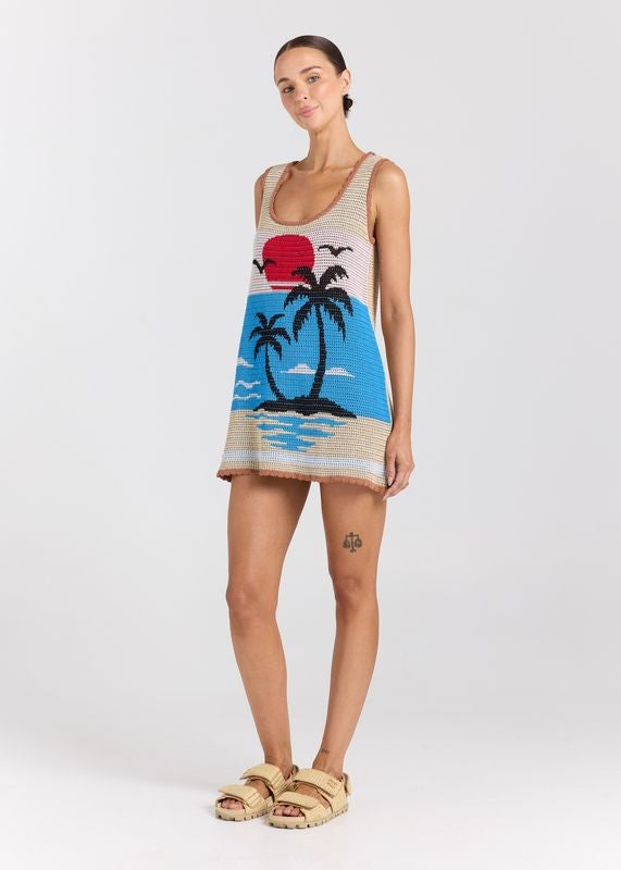 Palm Beach U Knit Dress - Sunset