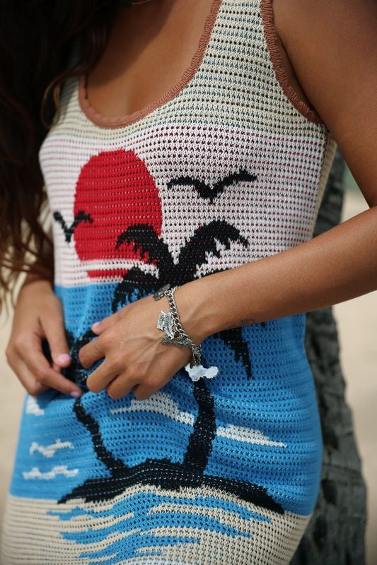 Palm Beach U Knit Dress - Sunset