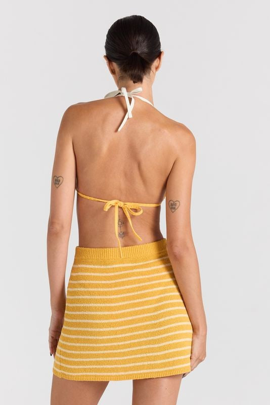 Surfside Knit Mini Skirt - Sunshine