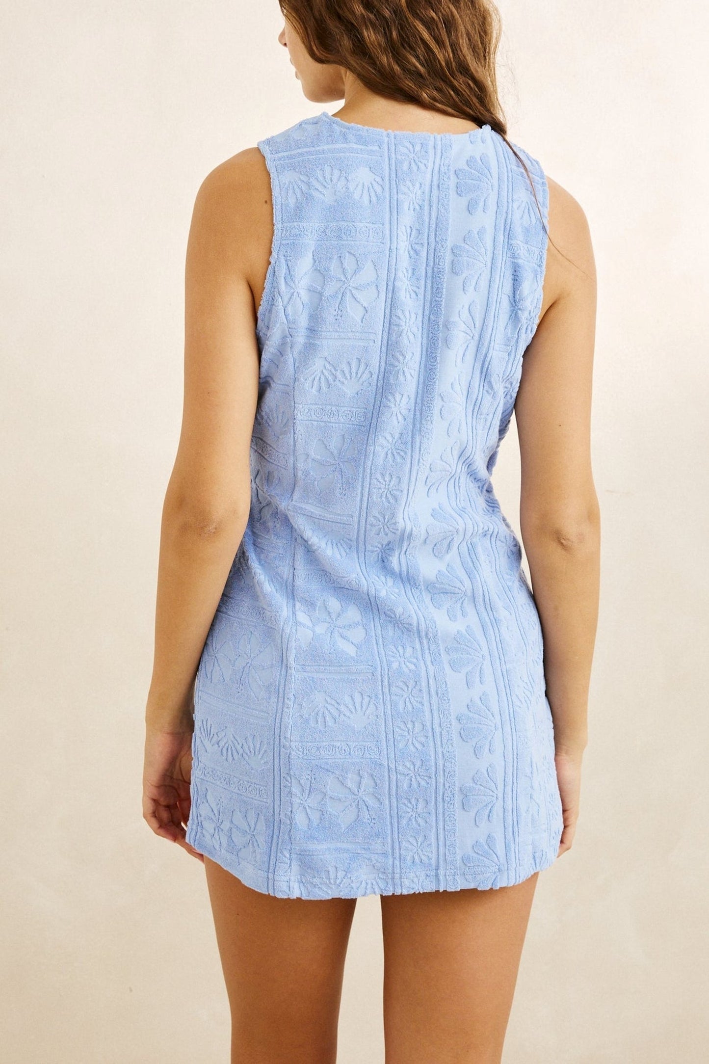 Bayside Terry Toweling Wrap Mini Dress